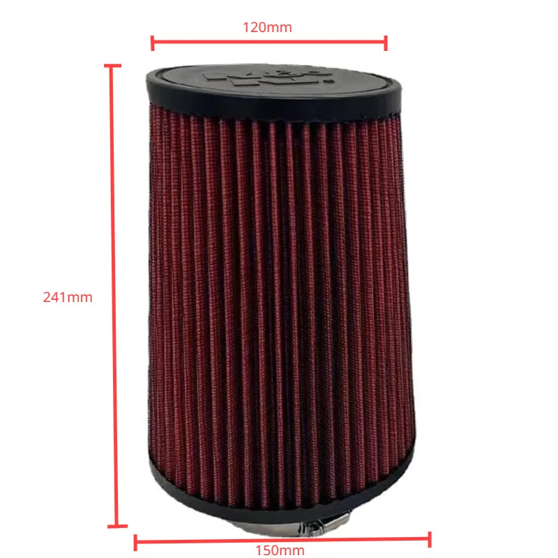 Universal High Flow Cone Air Filter for K&N 14084-2 - 2.5 to 4 Inch Tapered Mushroom Head (102mm, 89mm, 76mm, 70mm, 63.5mm, 60mm)