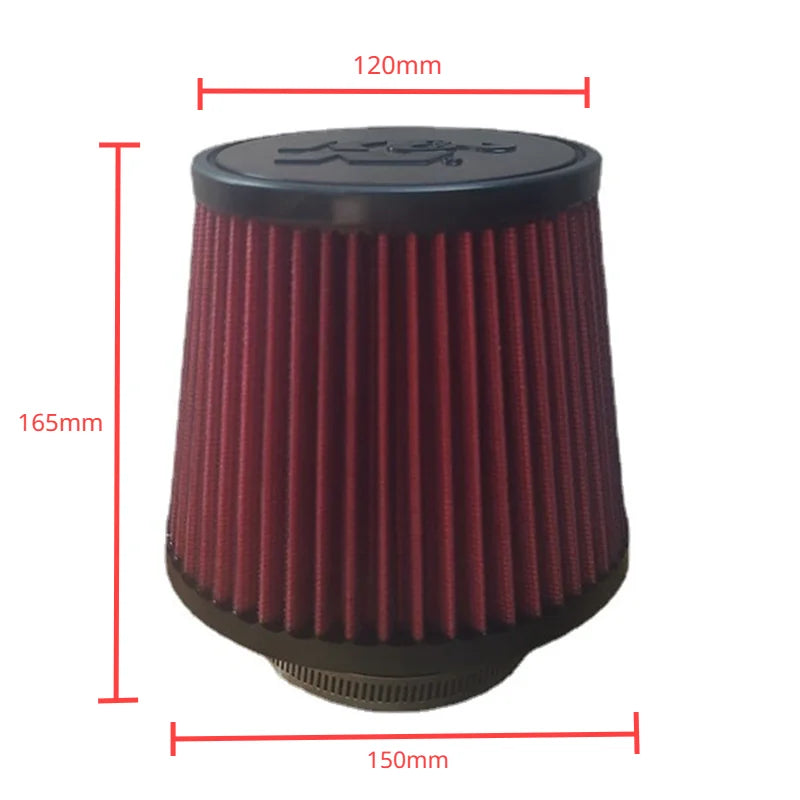 Universal High Flow Cone Air Filter for K&N 14084-2 - 2.5 to 4 Inch Tapered Mushroom Head (102mm, 89mm, 76mm, 70mm, 63.5mm, 60mm)